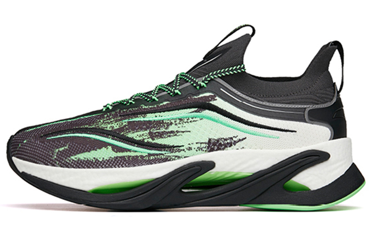 Anta Keep Moving Pro Running Shoes 'Black Green' 112145596-6