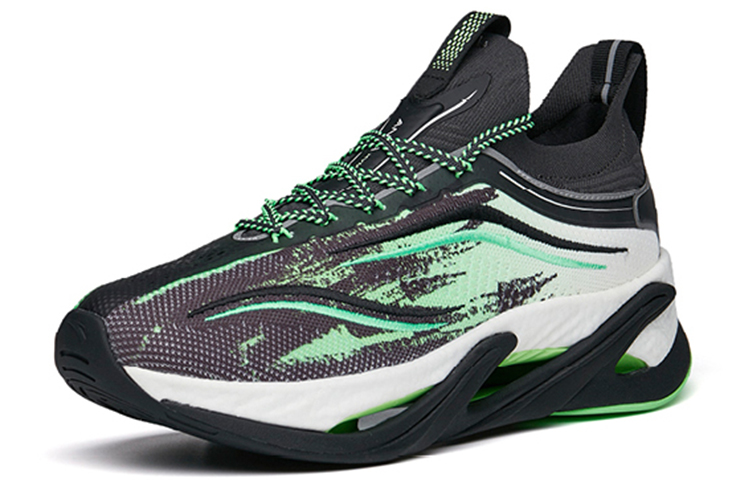 Lookbook Zapatillas de Running Anta Keep Moving Pro 'Negro Verde' 112145596-6