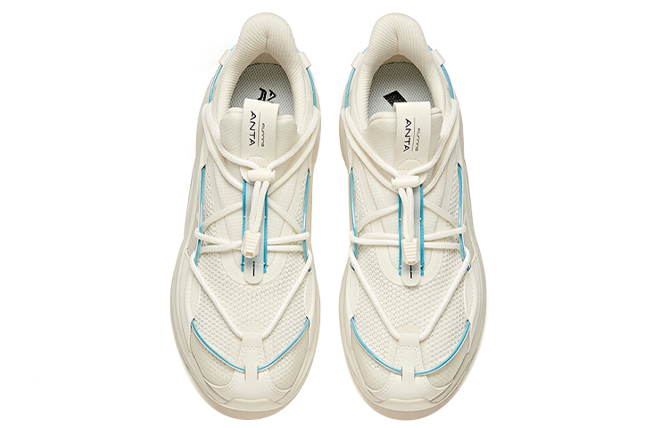 Lookbook Anta安踏 跑步系列 飛碟 防滑耐磨 低幫 跑步鞋 象牙白