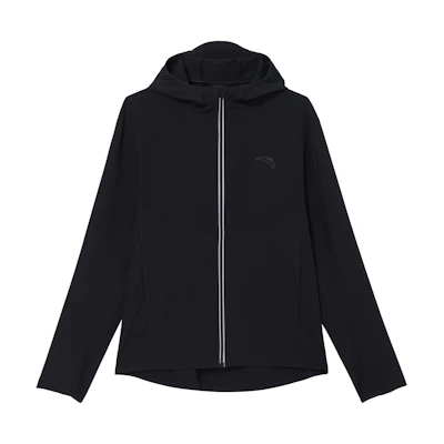 Anta Running Series Black Waterproof Windproof Breathable Jacket 952435602-3