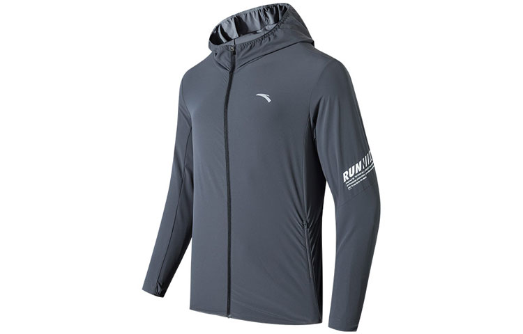 Anta Running Series Casual Hooded Jacket Wax Grey 152135603-3