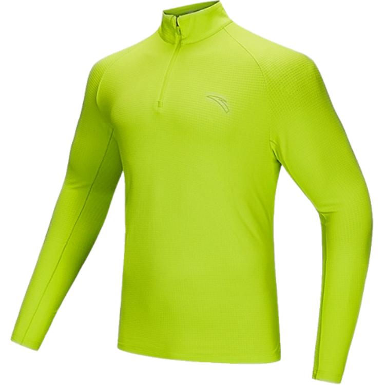 Anta Running Series Comfort Casual Thick Stand Collar Sweatshirt Lime Green 952445404-5