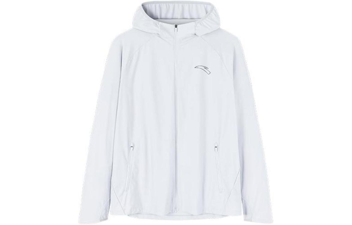 Anta Running Series FW22 Logo Print Zip Woven Jacket Grey - 152235701-1