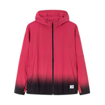 Anta Running Series Gradient Logo Zip Hoodie Windbreaker Red 152230616-2