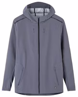 Anta Running Series Gray Hooded Windbreaker with Logo Print 152215602-3 Anta Running Series Gray Hooded Windbreaker with Logo Print 152215602-3