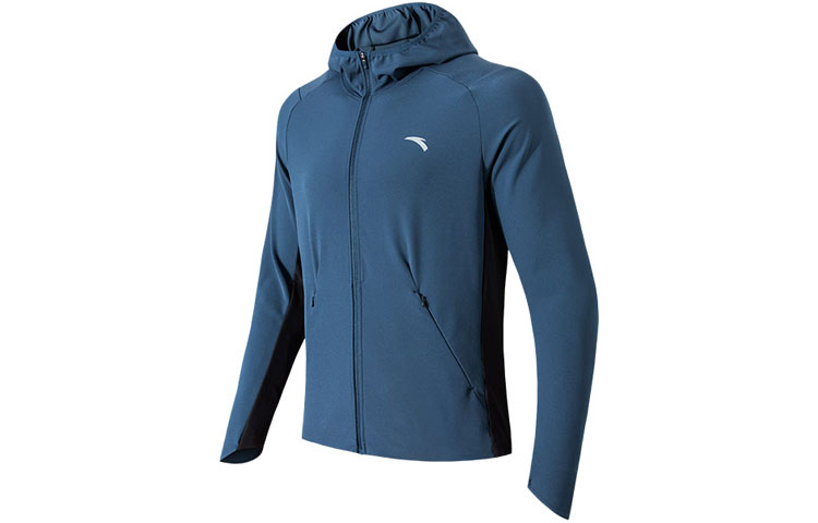 Anta Running Series Lightweight Breathable Hooded Jacket Blue () 952135604-3