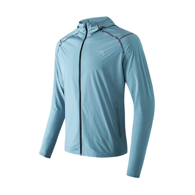 Anta Running Series Lightweight Logo Hooded Jacket for Men 152135602-2