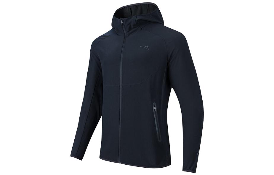 Anta Running Series Logo Hooded Woven Jacket Men’s Basic Black 952335601-5