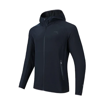 Anta Running Series Logo Hooded Woven Jacket Men’s Basic Black 952335601-5
