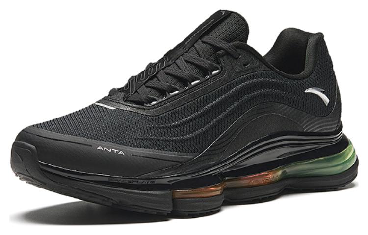 Order 安踏 跑步系列 舒適百搭 減震耐磨 低幫 跑步鞋 男款 黑綠色