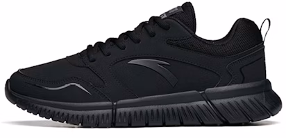 Anta Running Series Sneakers Leather 'All Black' 912035527R-11 Anta Running Series Sneakers Leather 'All Black' 912035527R-11