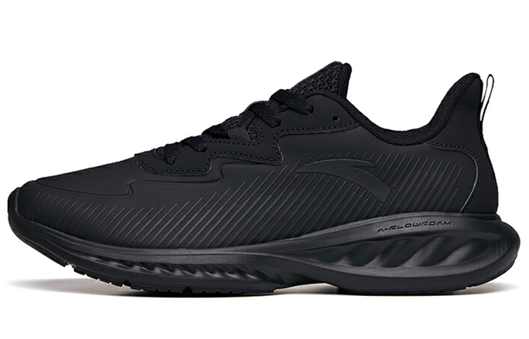 Buy Anta安踏 跑步系列 皮質休閒 輕便透氣 低筒 跑步鞋 男款 純黑