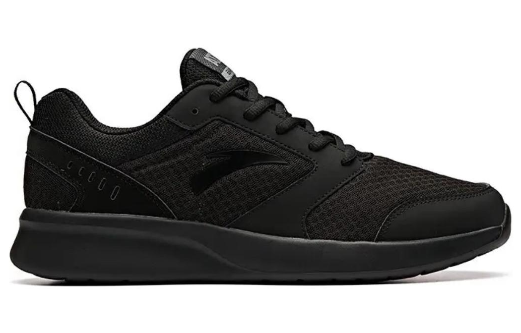 Order Anta安踏 跑步系列 編織合成皮 透氣回彈 低筒 跑步鞋 男款 純黑