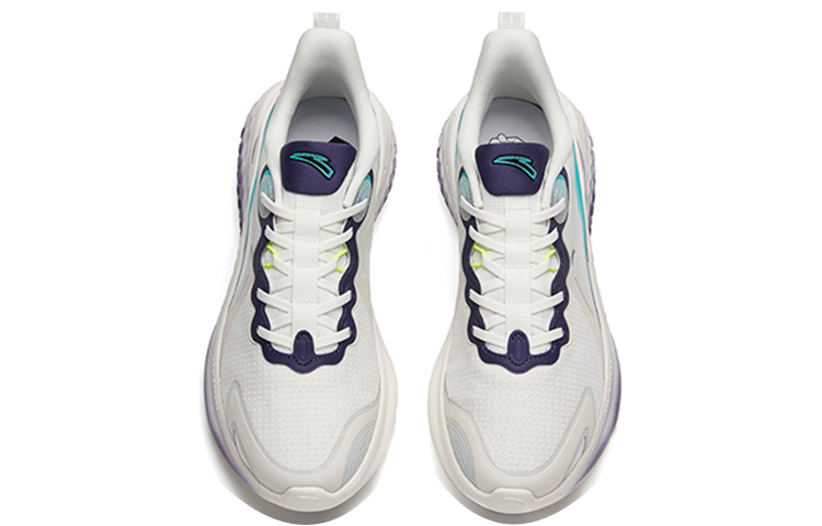 Shop 安踏 跑步系列 防滑耐磨輕便 低幫 跑步鞋 白紫色