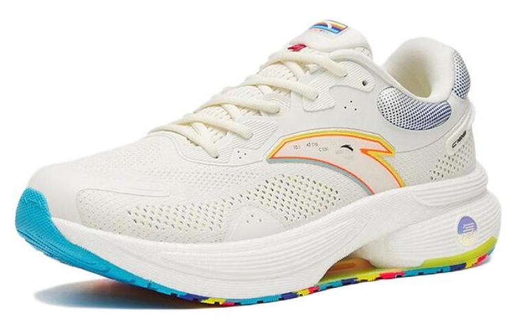 Order Anta安踏 跑步系列 氮科技竞速 软底 耐磨減震透氣 低幫 跑步鞋 白黃藍