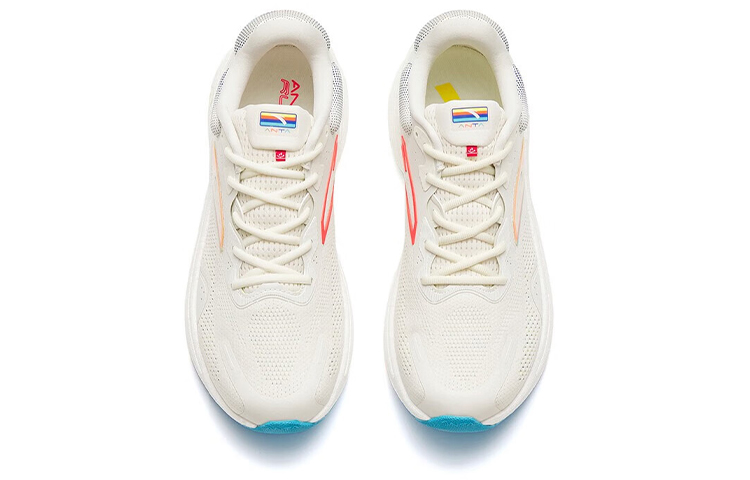 Lookbook Anta安踏 跑步系列 氮科技竞速 软底 耐磨減震透氣 低幫 跑步鞋 白黃藍