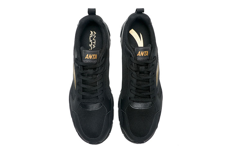 Shop Sneakers Anta Running Series 'Hitam Emas' 912225571-6