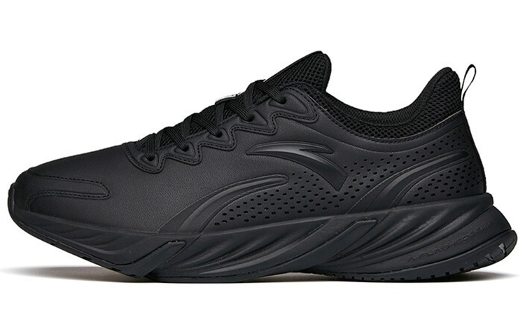 Anta Running Series Sneakers Leather 'Black' 112145523-13