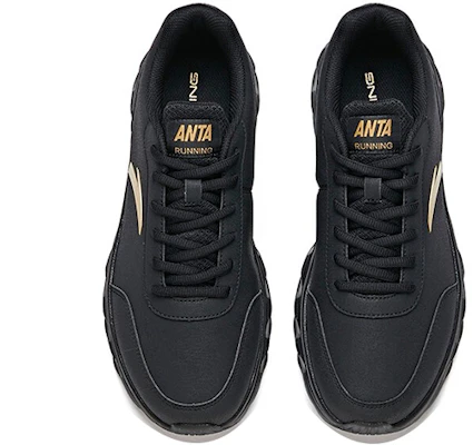 Anta Running Series Sneakers Leather 'Black Gold' 91835529-9 Shop Anta Running Series Sneakers Leather 'Black Gold' 91835529-9