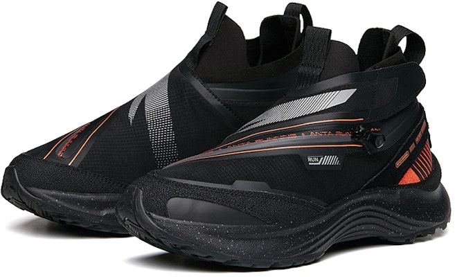 安踏跑鞋系列皮革运动鞋'黑橙银' 112045529-3 Order 安踏跑鞋系列皮革运动鞋'黑橙银' 112045529-3