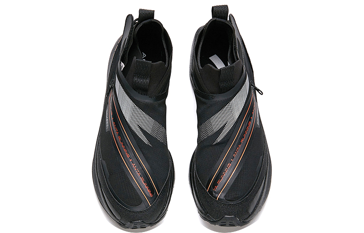 Lookbook 安踏跑鞋系列皮革运动鞋'黑橙银' 112045529-3