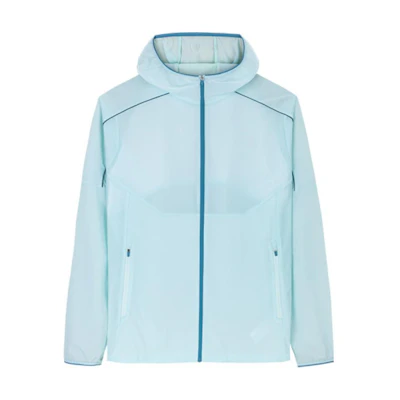 Anta Running Series Solid Color Breathable Zip Hoodie Jacket - Blue 152425601-2