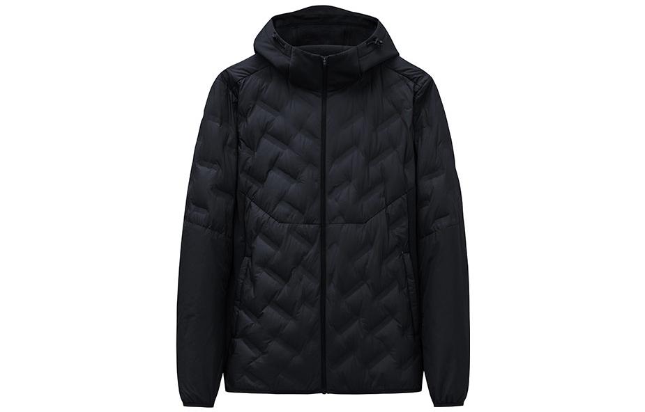 Anta Running Series Solid Color Zipper Hoodie Jacket Basic Black 152345602-4