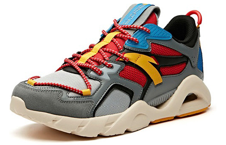 Lookbook Anta安踏 低幫 跑步鞋 男款 灰紅