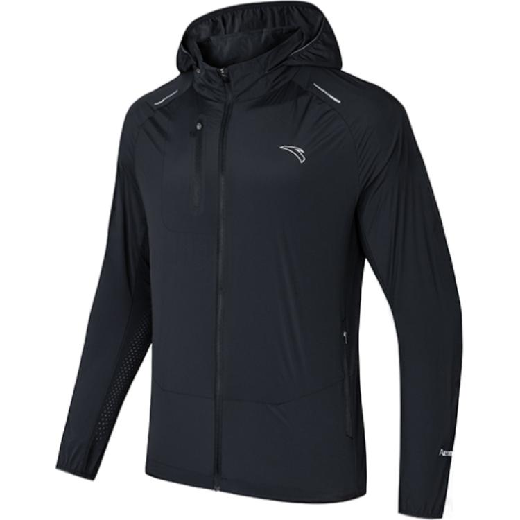 Anta Running Windproof UV Protection Black Jacket 152425606-4