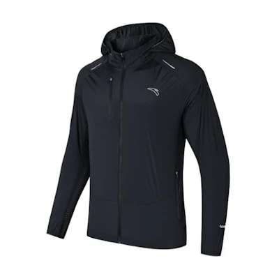 Anta Running Windproof UV Protection Black Jacket 152425606-4