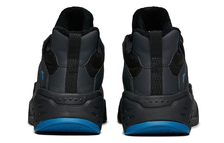 Anta Runninng Series Sneakers Leather Fleeced 'Black Blue' 圖 4
