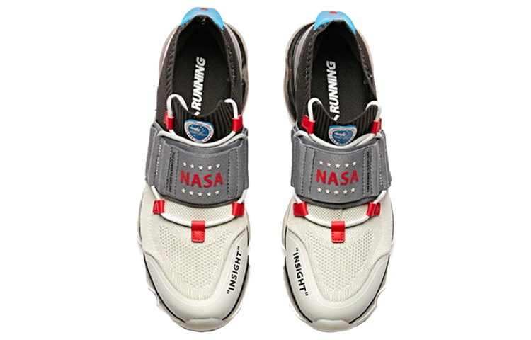 Shop Anta安踏 SEEED零界 NASA 60週年紀念款 全掌氣墊 減震防滑 低筒運動鞋 白灰黑