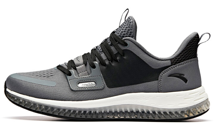 Anta Shock-Absorbing Low Running Shoes 'Grey Black White' 11935501-4