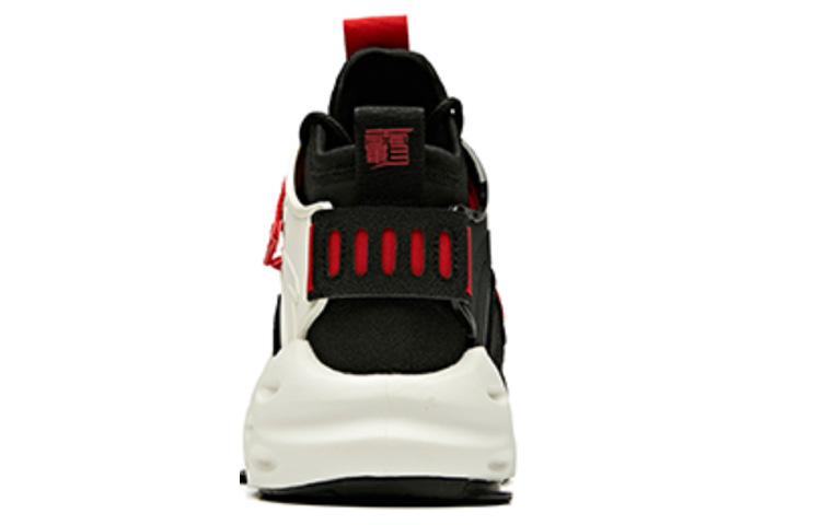 Shop Anta Stoßdämpfende Rutschfeste Verschleißfeste High-Top Sneaker ''Weiß Schwarz Rot'' 11948080-4