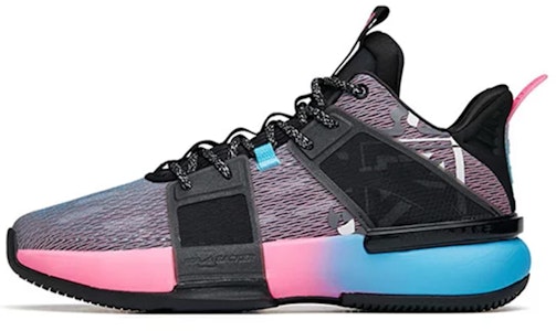 安踏 冲击3 防滑耐磨 高筒籃球鞋 黑粉藍 Buy 安踏 冲击3 防滑耐磨 高筒籃球鞋 黑粉藍