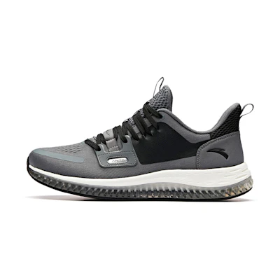 Anta Shock-Absorbing Low Running Shoes 'Grey Black White'