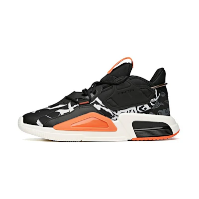 Anta Shock-Absorbing Low-Top Sneakers 'Black White Orange'