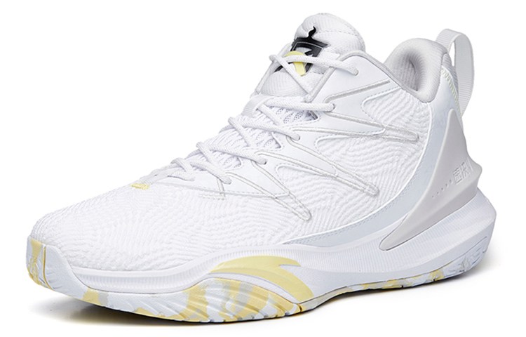 Anta Speed 5 Casual Basketball Shoes 'White Yellow' 圖 2