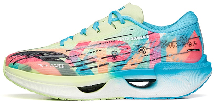 Anta安踏 驚濤 1 氮科技 專業長距離 跑步鞋 男款 綠藍紅 Buy Anta安踏 驚濤 1 氮科技 專業長距離 跑步鞋 男款 綠藍紅