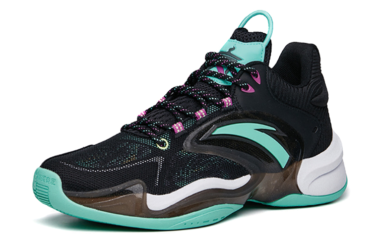 Lookbook 安踏 熱浪3 減震防滑耐磨 中幫 籃球鞋 黑綠