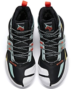 Anta安踏 速戰4 耐磨防滑高筒籃球鞋 黑綠橙 加絨版 Shop Anta安踏 速戰4 耐磨防滑高筒籃球鞋 黑綠橙 加絨版