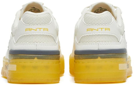 Anta安踏 烈焰4.0 防滑耐磨減震 低筒 板鞋 男款 白黃 Shop Anta安踏 烈焰4.0 防滑耐磨減震 低筒 板鞋 男款 白黃