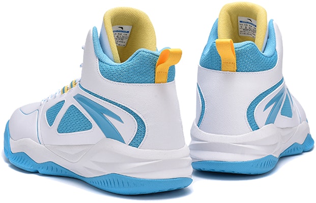 Anta Shock the Game Tinggi 'Putih Biru Kuning' Sneakers Olahraga 112141649S-4 Shop Anta Shock the Game Tinggi 'Putih Biru Kuning' Sneakers Olahraga 112141649S-4