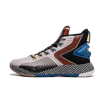 Anta Quick Battle 3 'Grey Burgundy Blue'