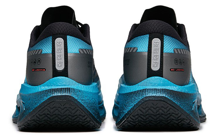 Shop Anta安踏 駭浪 1 氮科技 專業長距離 耐磨減震防滑 低幫 跑步鞋 黑藍銀