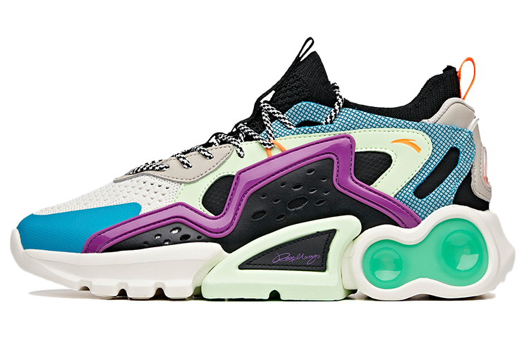 Anta Shock The World Low 'Black White Blue'