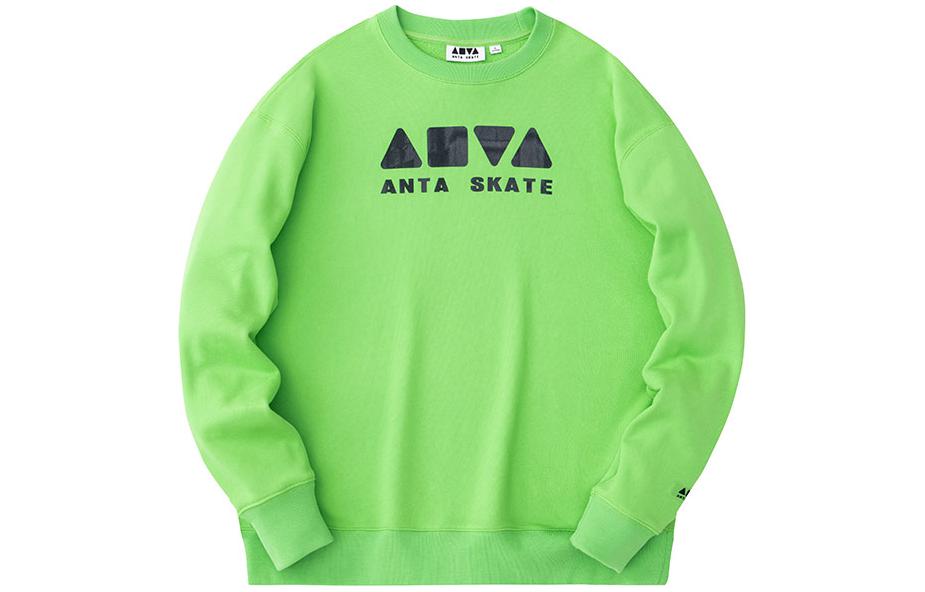 Anta SKATE Graphic Crewneck Sweatshirt Casual - Lyon Green 152418717-9