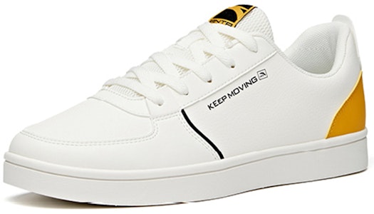 Anta安踏 耐磨防滑 低筒 板鞋 男款 白黃 Lookbook Anta安踏 耐磨防滑 低筒 板鞋 男款 白黃