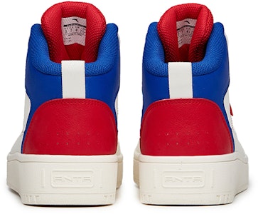 安踏 生活系列 防滑耐磨 高幫 板鞋 男款 白藍 Shop 安踏 生活系列 防滑耐磨 高幫 板鞋 男款 白藍