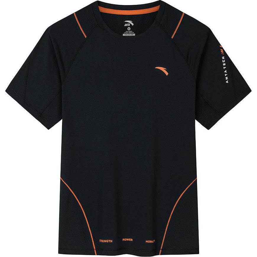 Anta Slim Fit Breathable Knit Training T-Shirt - Basic Black 152237126-2